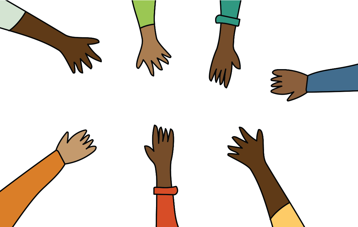 Hands connected
